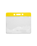 Yellow badge holders for events (100 Pcs)