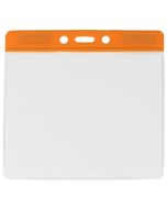 Orange large badge holder for events (100 Pcs)