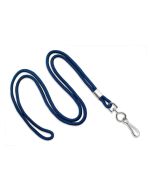 Tubular lanyards 3mm with metal hook - Blue navy (100 Pcs)