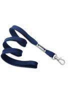 Flat blue navy lanyards 10mm - snap hook (100 Pcs)