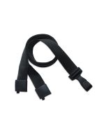 ECO lanyard in recycled PET 16mm Black (100 Pcs)
