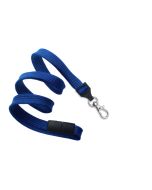 Flat blue royal lanyards - release and snap hook (100 Pcs)