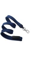 Flat blue navy lanyards - release and snap hook (100 Pcs)