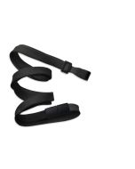 Flat black lanyards - release and plastic clip (100 Pcs)