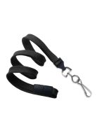 Flat black lanyards - safety release and hook (100 Pcs)