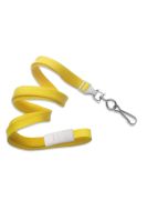 Flat yellow lanyards - safety release and hook (100 Pcs)