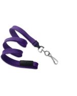 Flat violet lanyards - safety release and hook (100 Pcs)
