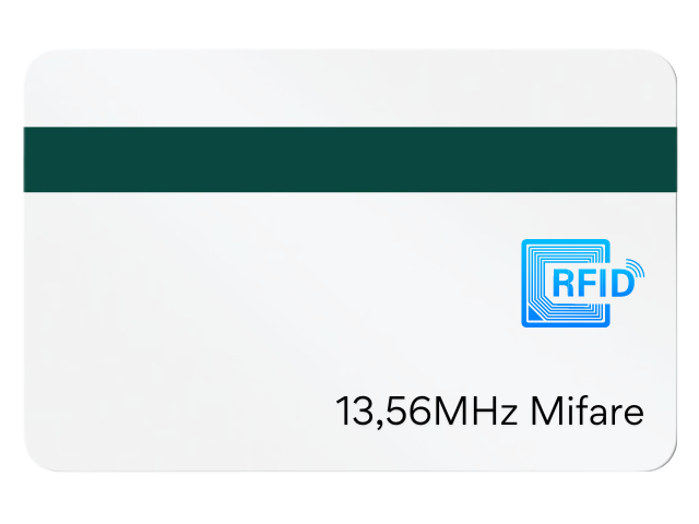 RFID 13.56Mhz Mifare S50 1K ORIGINAL card + HiCo magnetic stripe