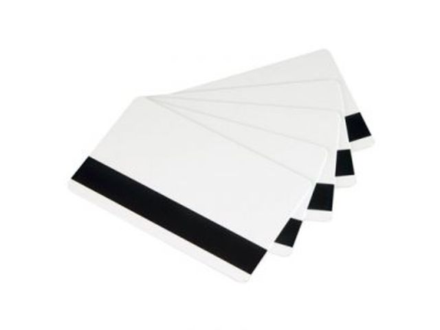 PVC white card + Magnetic Stripe HiCo