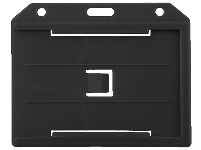 Black multiple open vertical badge holder