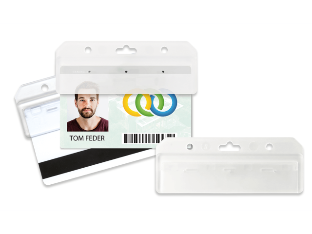 Half-card holder for magnetic stripe cards
