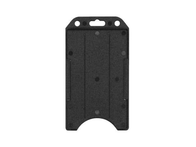 Black open vertical badge holder in ABS