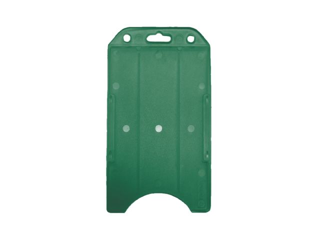 Open badge holder in semi-rigid ABS - green