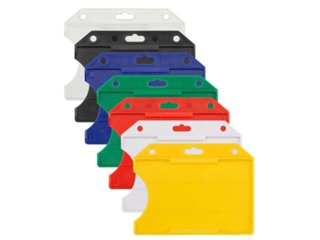 Transparent horizontal open badge holder in ABS