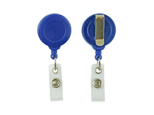 Grey badge reel with vinyl band (100 Pcs)