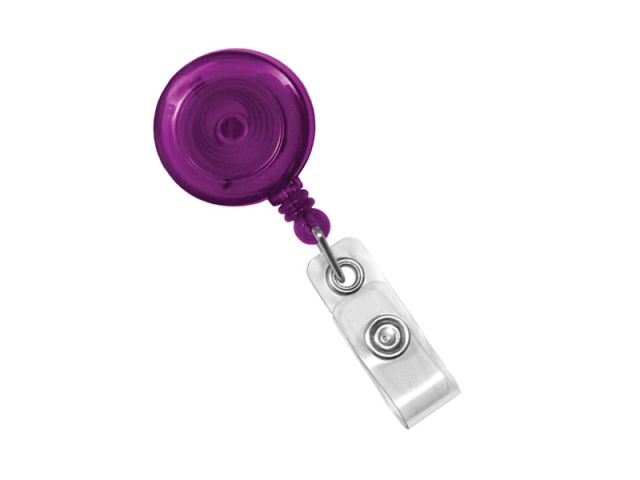 Translucent violet badge reel