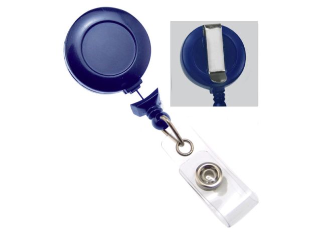 Blu royal kink-proof badge reel with pin 