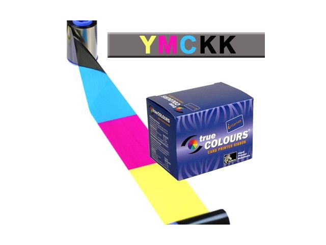 Zebra Ribbon YCMKK - front colour / black rear