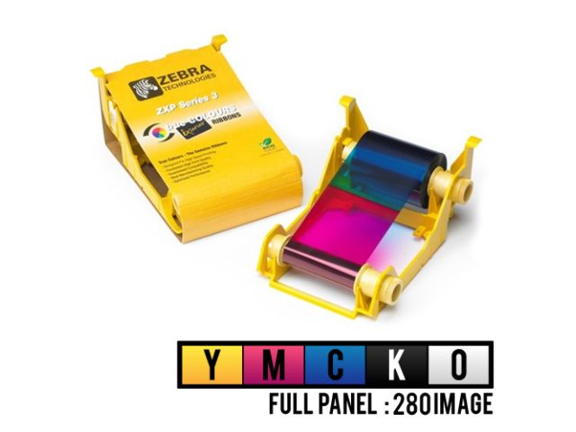 Zebra ZXP3 ribbon - YMCKO colour - 280 prints