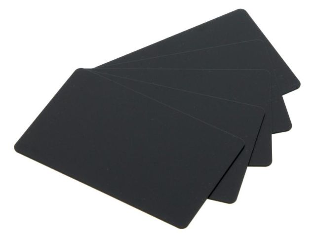Black matt PVC card for food