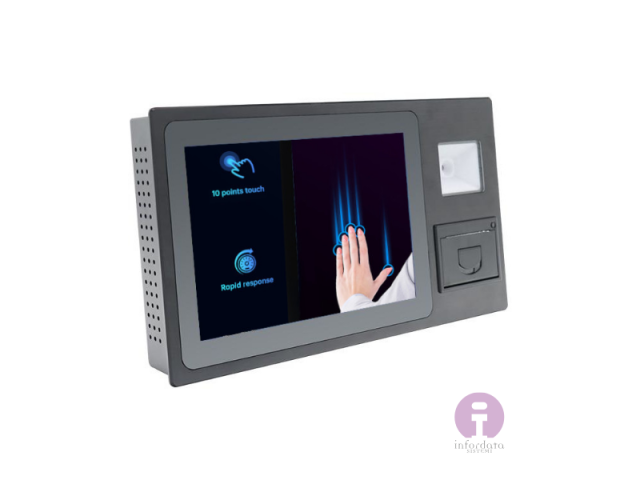 Mini wall-mounted ALL-IN-ONE totem with 10" touch screen