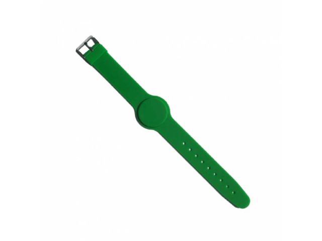 Adjustable silicon F08 wristband - Green
