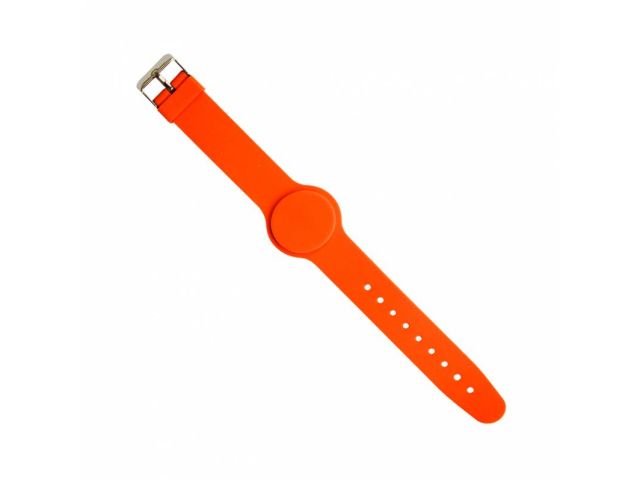 Adjustable silicon F08 wristband - ORANGE