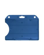 Blue horizontal open badge holder in ABS