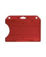 Red horizontal open badge holder in ABS