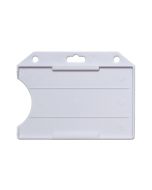 White horizontal open badge holder in ABS