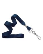 Flat blue navy wavy lanyard 16mm with hook