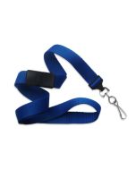 Flat blue royal wavy lanyard with hook