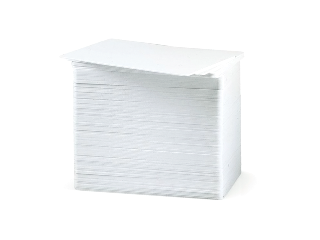 Zebra White Card in PVC 1,02mm (40mil) - (100 Pcs)