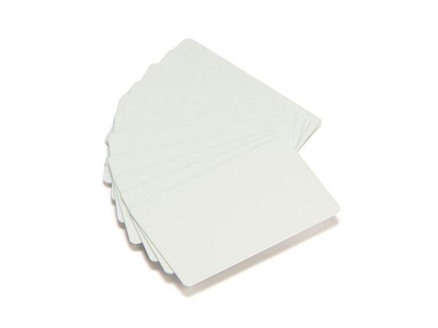Zebra White Card in PVC 0,25mm (10mil) - (100 Pcs)