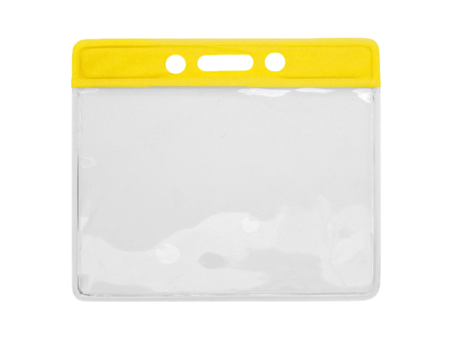 Yellow badge holders for events (100 Pcs)