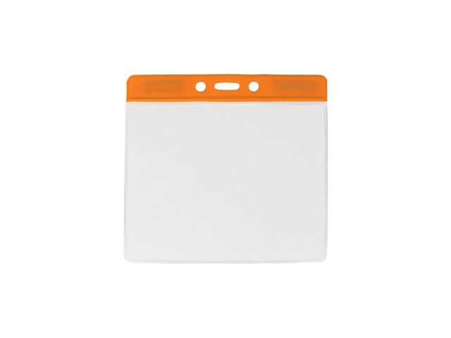 Orange large badge holder for events (100 Pcs)