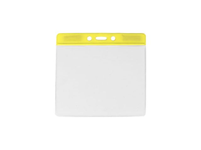 Yellow large badge holder for events (100 Pcs)