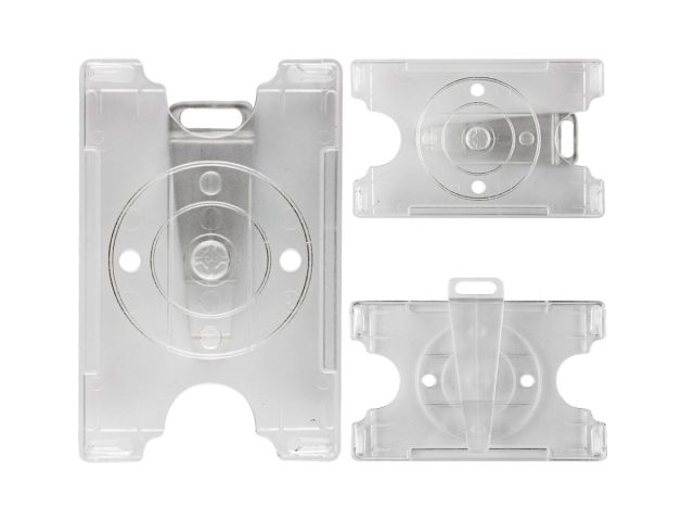 Transparent convertible badge holder in ABS (100 Pcs)