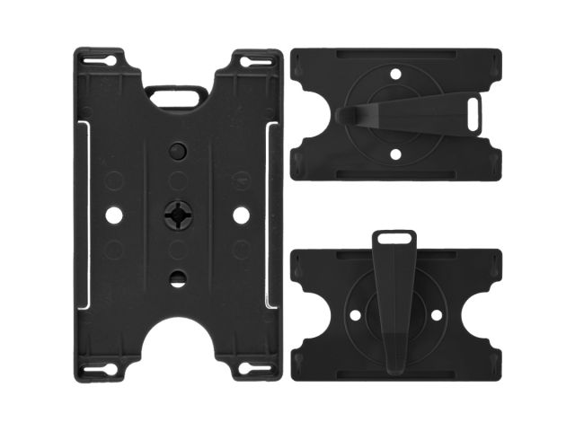 Black convertible badge holder in ABS (100 Pcs)