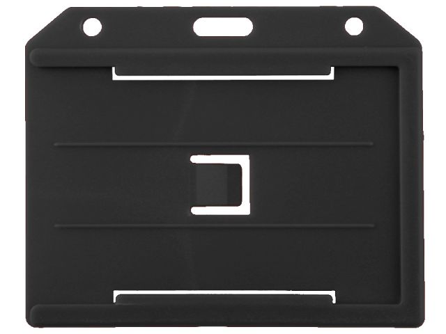 Black multiple open vertical badge holder (100 Pcs)