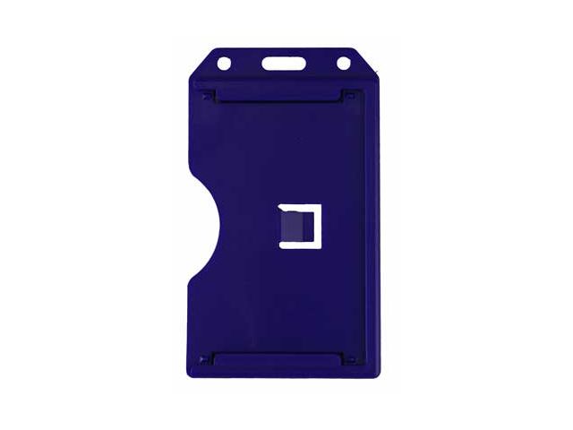 Blue multiple open horizontal badge holder (100 Pcs)