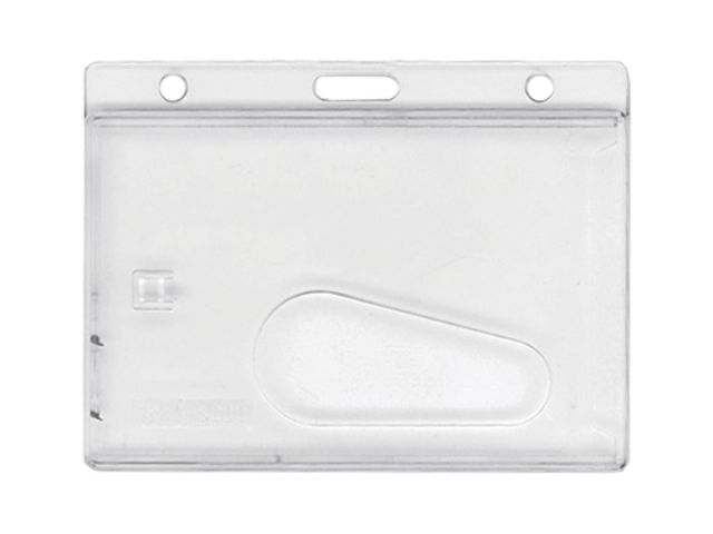 Matt horizontal ABS badge holder - 54 x 86 mm (100 Pcs)