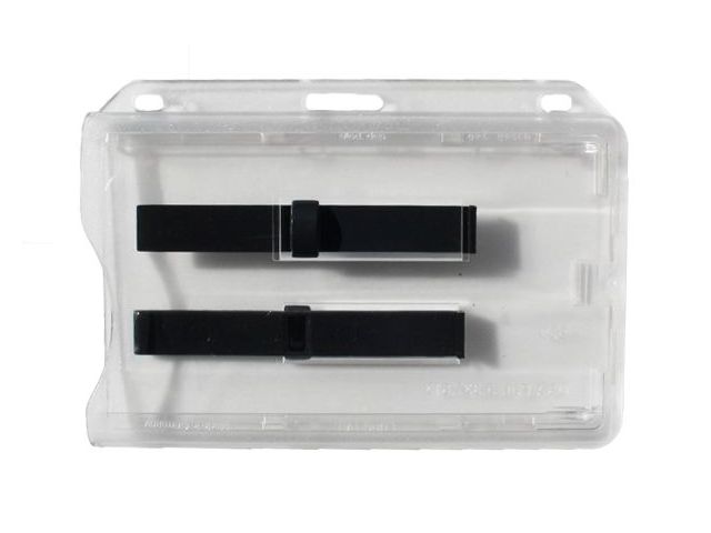 Badge holder for 2 cards with slider (100 Pcs)