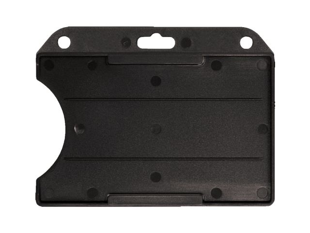 Black horizontal open badge holder in ABS (100 Pcs)