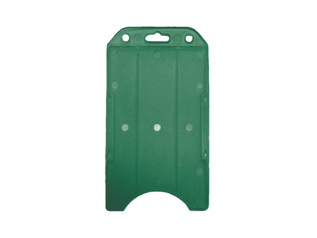 Open badge holder in semi-rigid ABS - green (100 Pcs)
