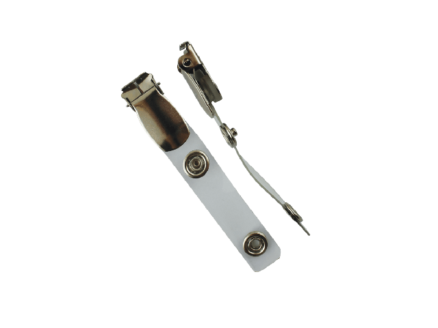 Metal Suspender Clip with Vinyl Strap and Metal Snap (100 Pcs)