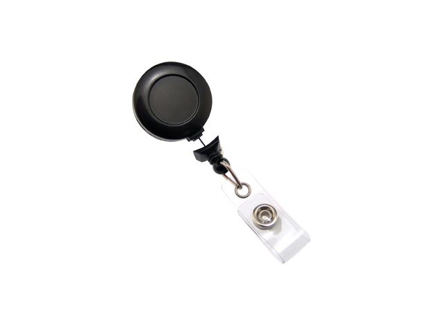 Grey badge reel with vinyl band (100 Pcs)