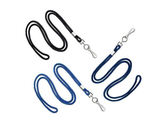 Tubular lanyards 3mm with metal hook (100 Pcs)