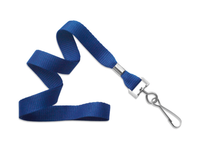 Flat blue royal wavy lanyard 16mm with hook