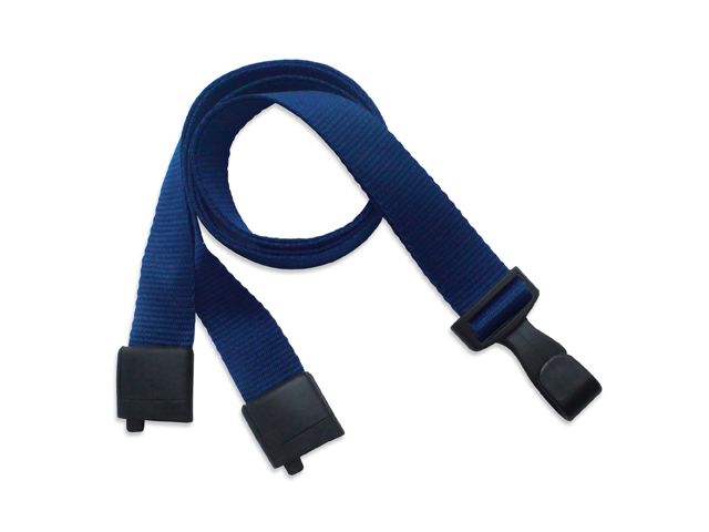 ECO lanyard in recycled PET 16mm Blue navy (100 Pcs)
